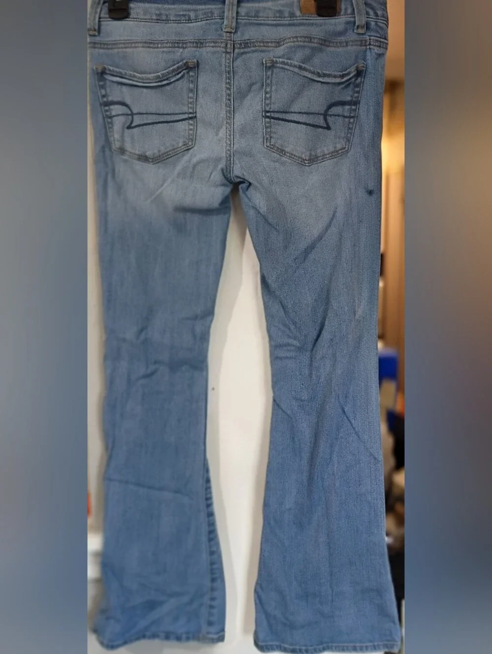American Eagle Outfitters Light Blue BOHO FLARE Jeans - Picture 2 of 5